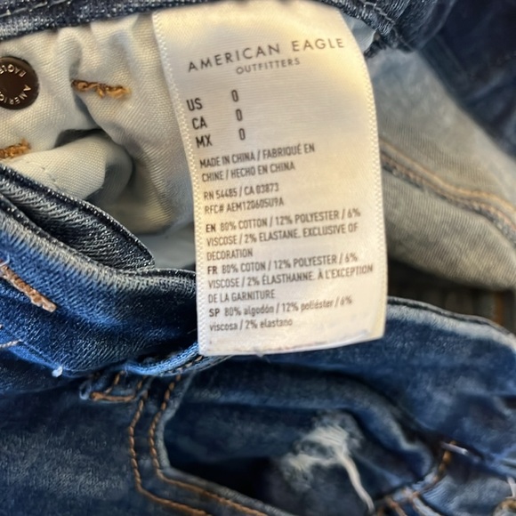 American Eagle Women’s Shorts‎ Next Level Stretch Curvy Hi-Rise Shortie Size 0 - Picture 3 of 8